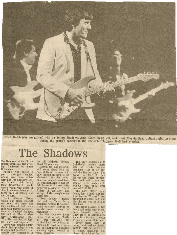 1985 Tour Newspaper Clipping