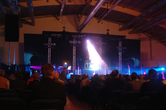 The Shadows are about to play in the Kaplakriki Sports Hall, Reykjavik (Iceland) - Thursday May 5th, 2005